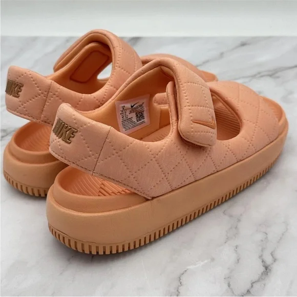 Nike Calm SE Sandals Womens 8 Apricot Agate Quilted Strap HJ9000-800 NWOB - Picture 11 of 14